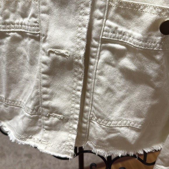 SANCTUARY Off-White Denim Flora Jacket NWT - Picture 2 of 7